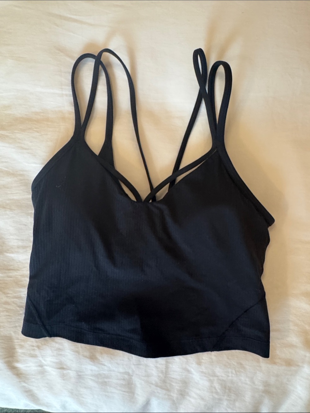 lululemon athletica Black Strappy Crop Sports Bra